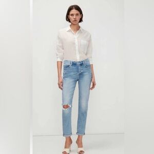 7 for all Mankind Luxe Vintage Light Wash Distressed Josefina Jeans | women’s 26